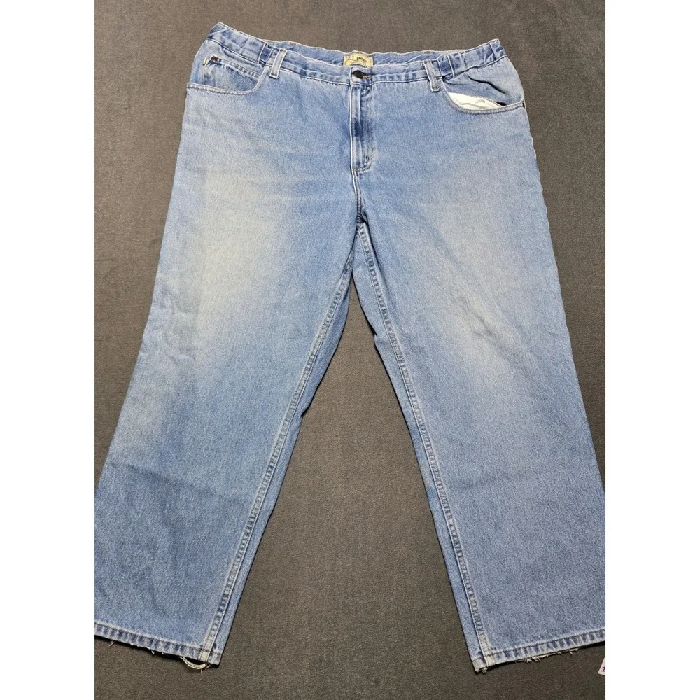 L.L.Bean‎ Comfort Waist Jeans Mens 42x29 Blue Denim Straight Leg Classic Y2K